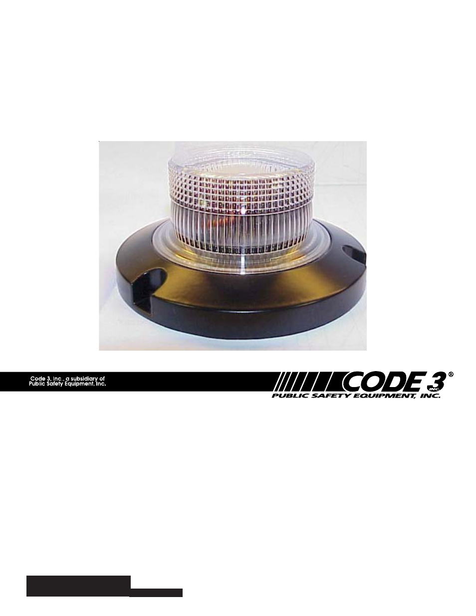 Code 3 2004 LED Series Beacon User Manual | 8 pages