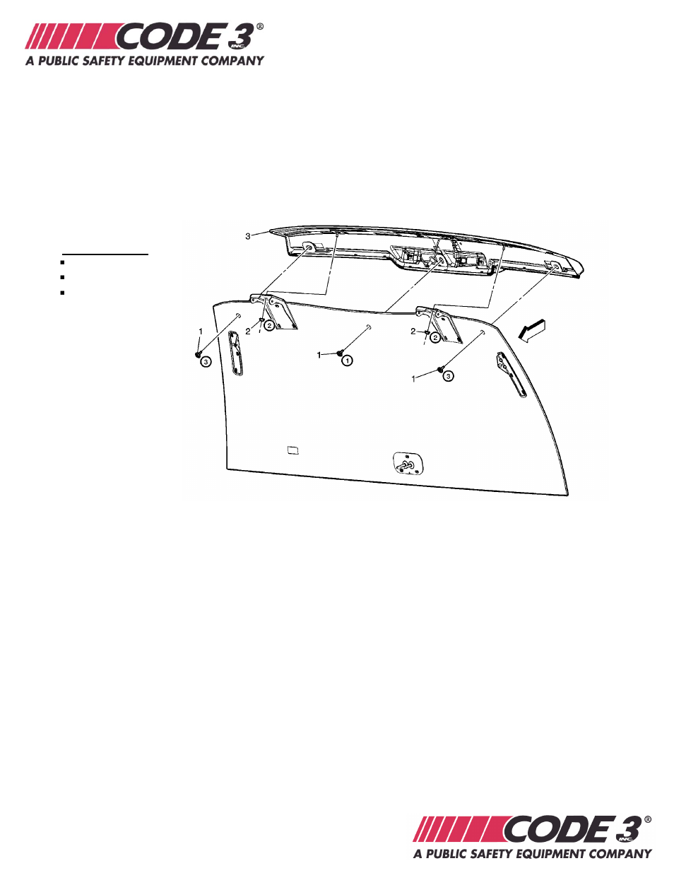 Code 3 2004-2014 Tahoe Citadel User Manual | 3 pages