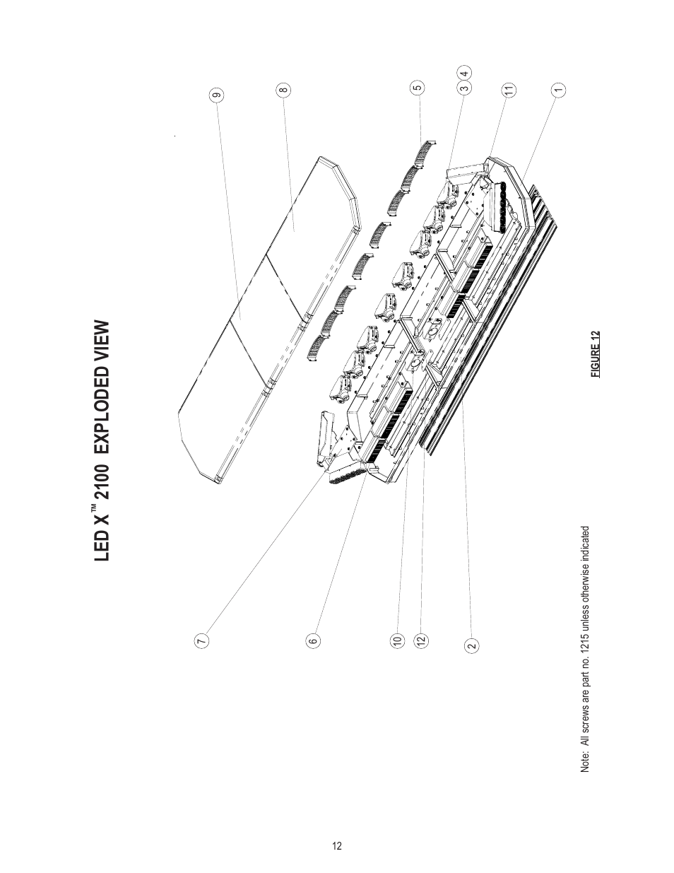 Led x 2100 exploded view | Code 3 2100 User Manual | Page 12 / 16