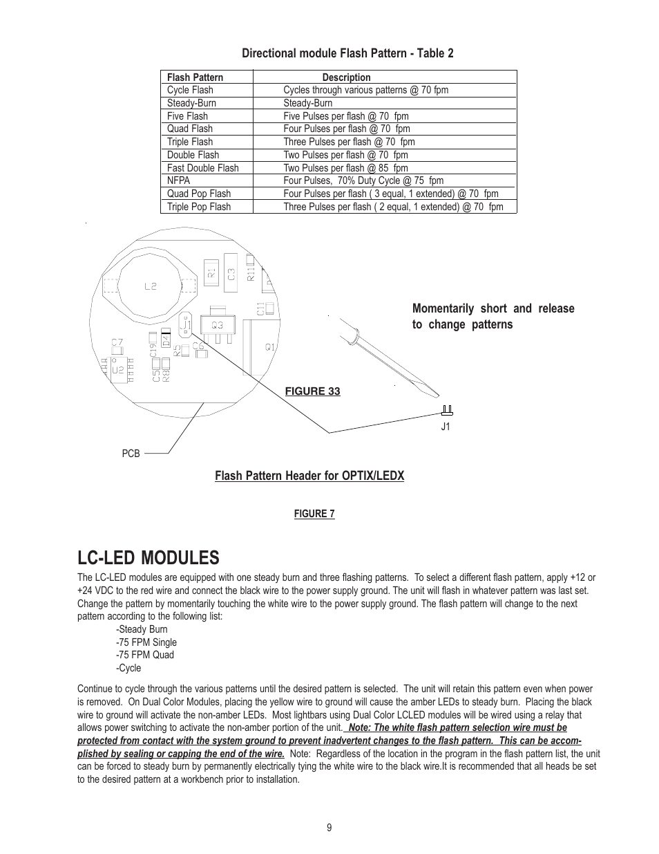 Lc-led modules | Code 3 2100 User Manual | Page 9 / 16