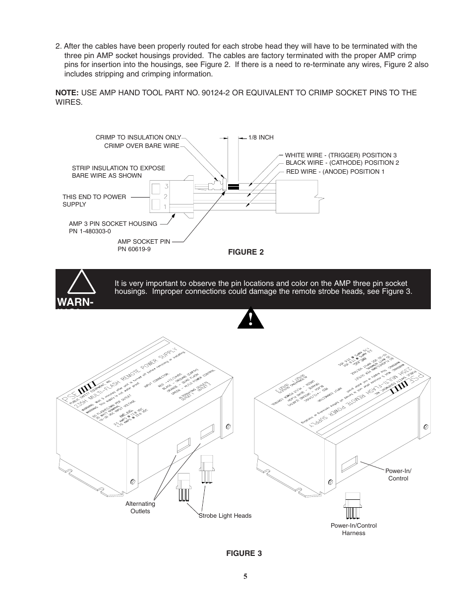 Warn- ing | Code 3 235H Remote Strobe Power Supply User Manual | Page 5 / 12