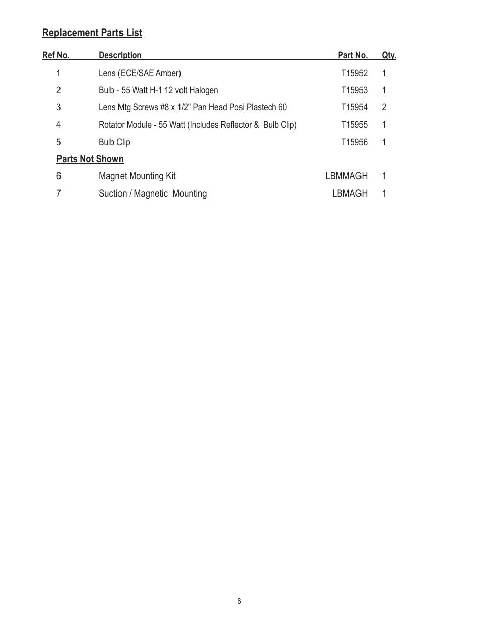 Code 3 410 Mini Bar User Manual | Page 6 / 7