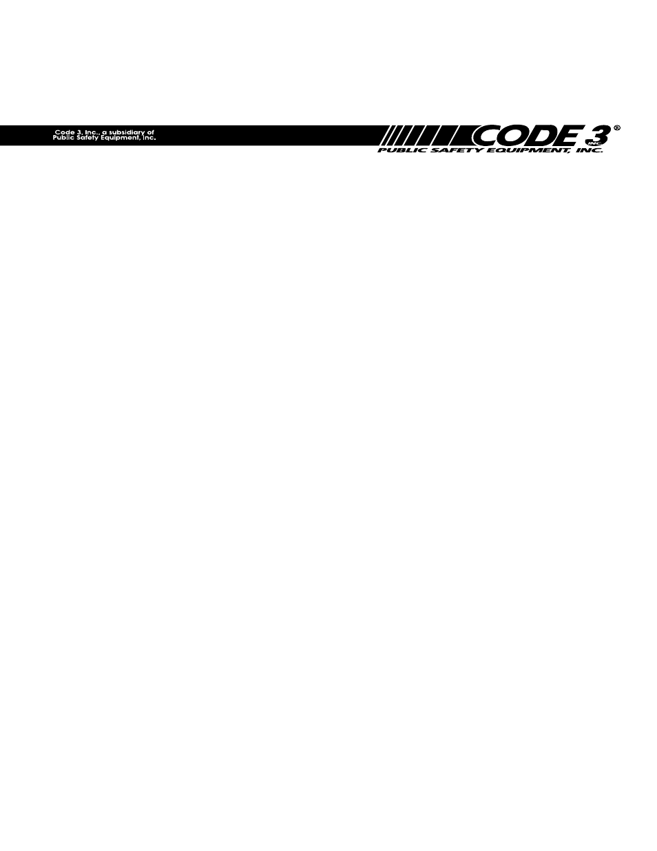 Code 3 700 Flashers User Manual | 2 pages