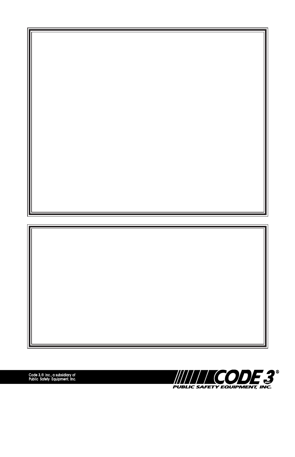 Warranty, Product returns | Code 3 920 Flashers User Manual | Page 8 / 8