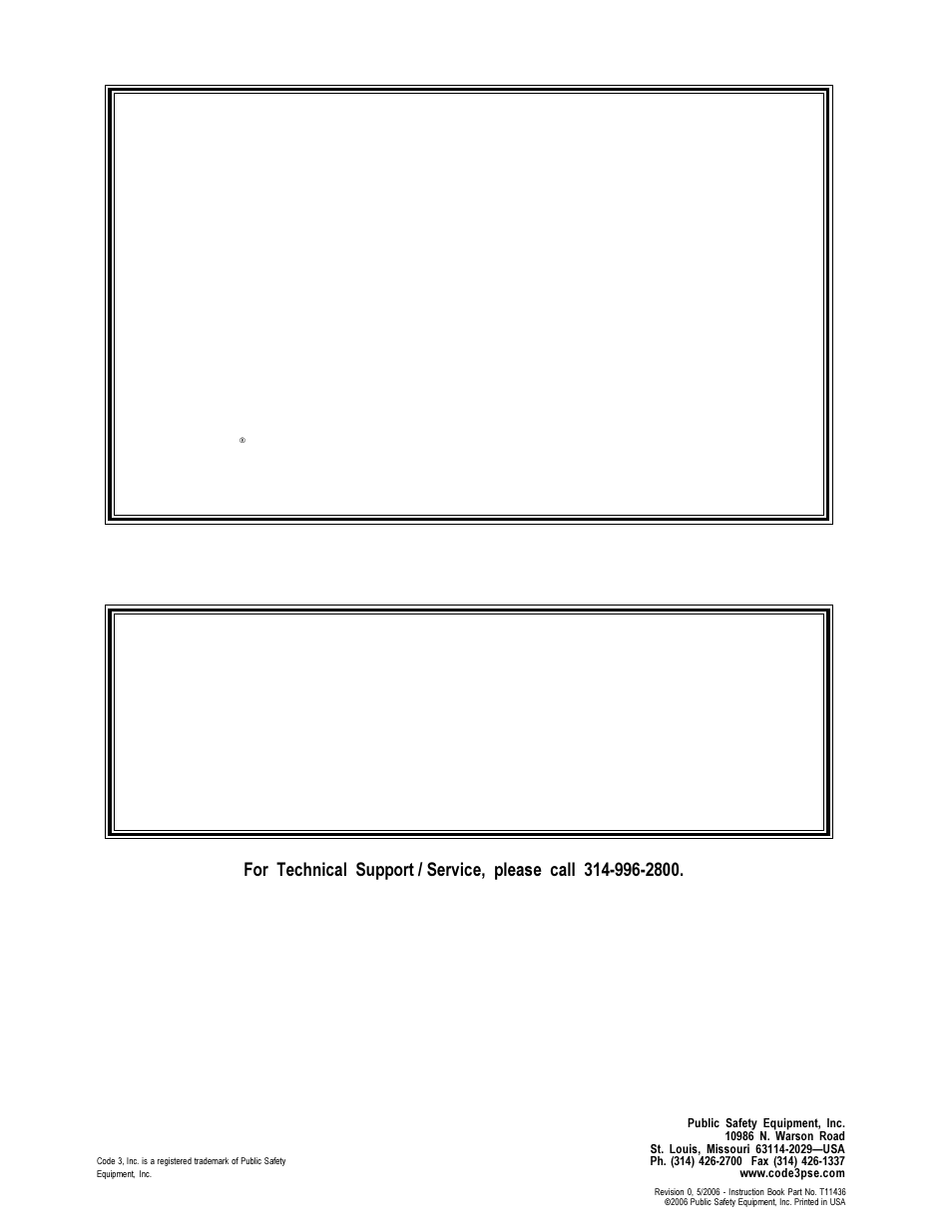 Warranty, Product returns | Code 3 930 and 940 Flashers User Manual | Page 8 / 8