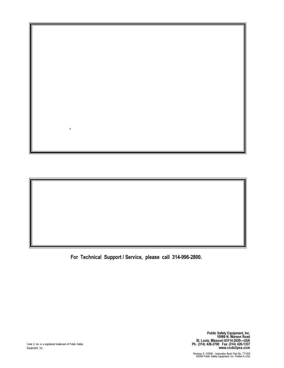 Warranty, Product returns | Code 3 950 and 960 Flashers User Manual | Page 8 / 8