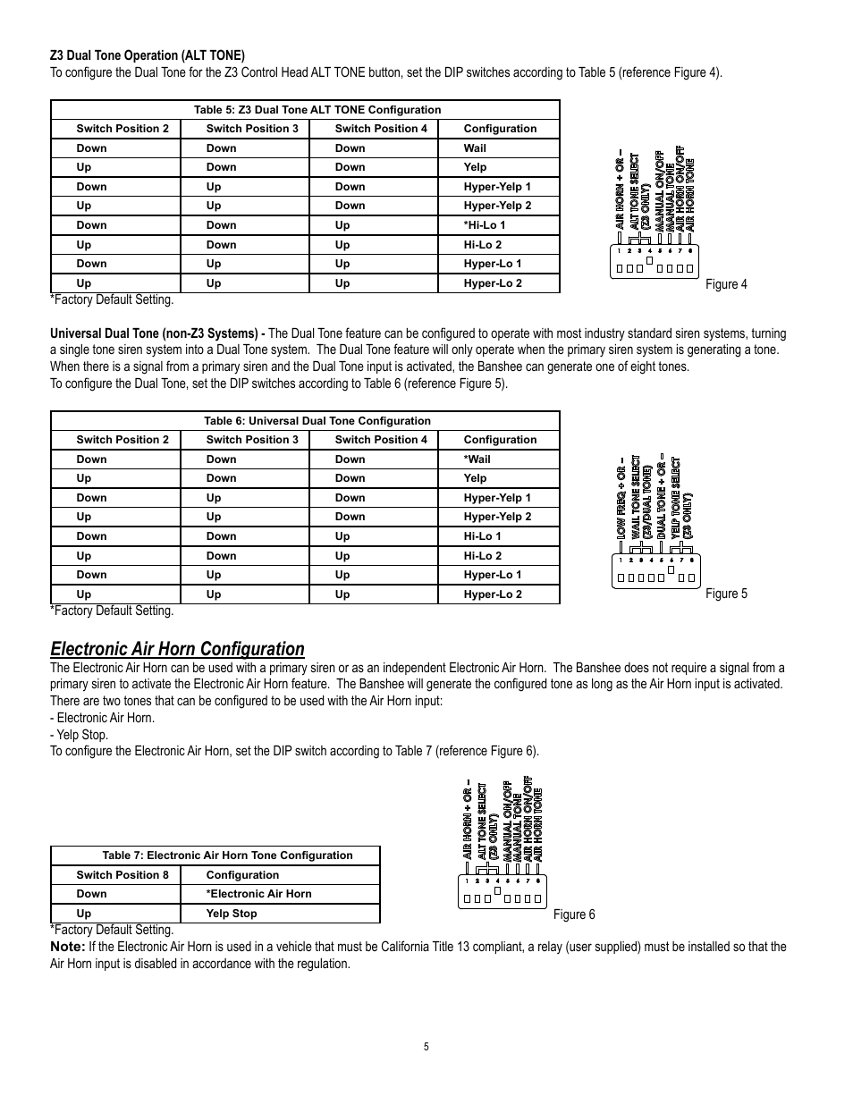 Electronic air horn configuration | Code 3 Banshee User Manual | Page 5 / 12