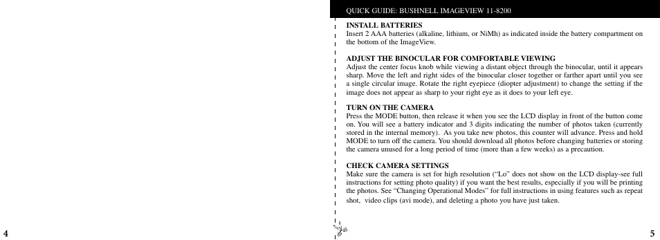 Bushnell ImageView 11-8200 User Manual | Page 3 / 45