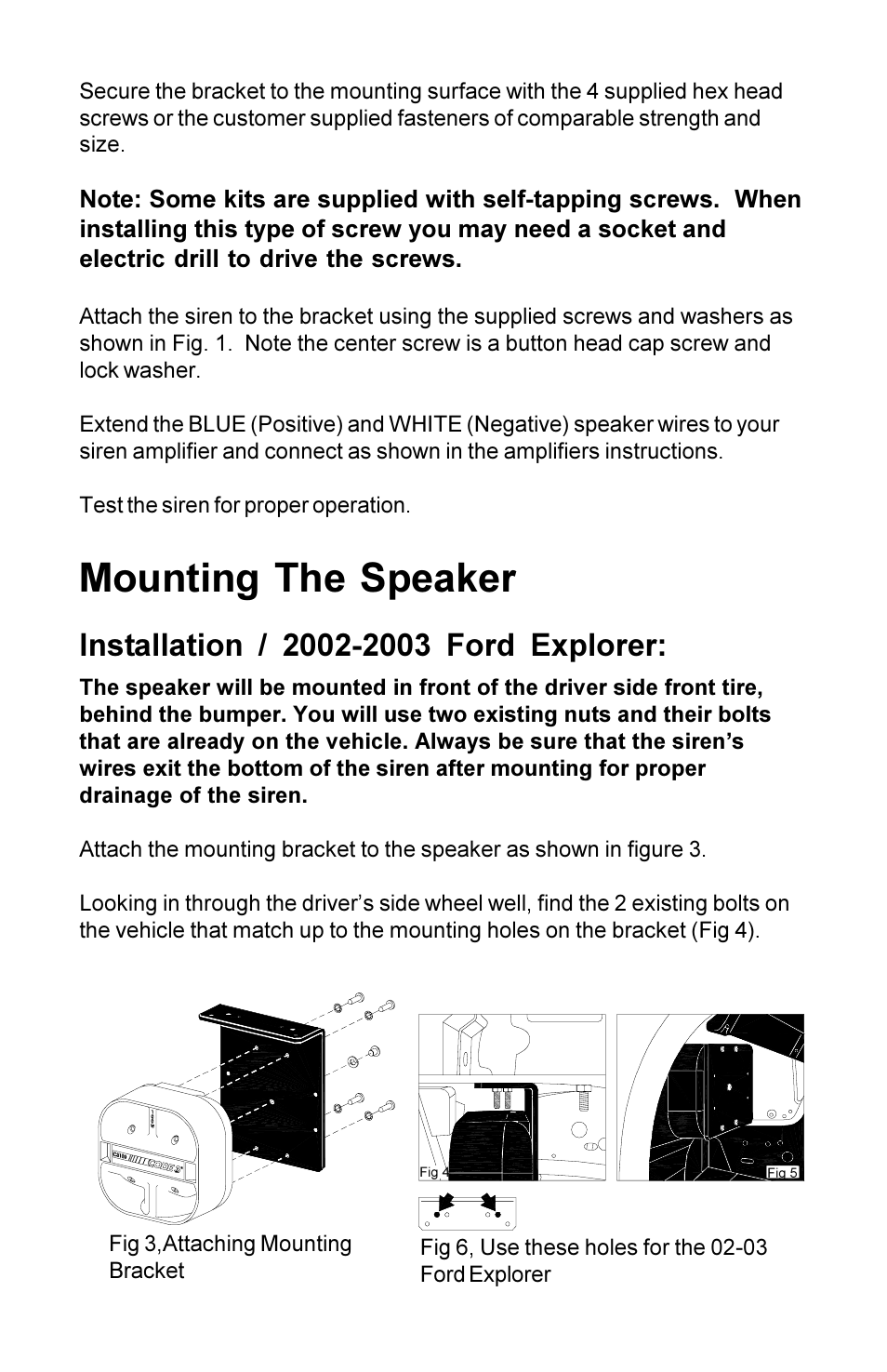Mounting the speaker | Code 3 C3100 Series Speaker User Manual | Page 4 / 8