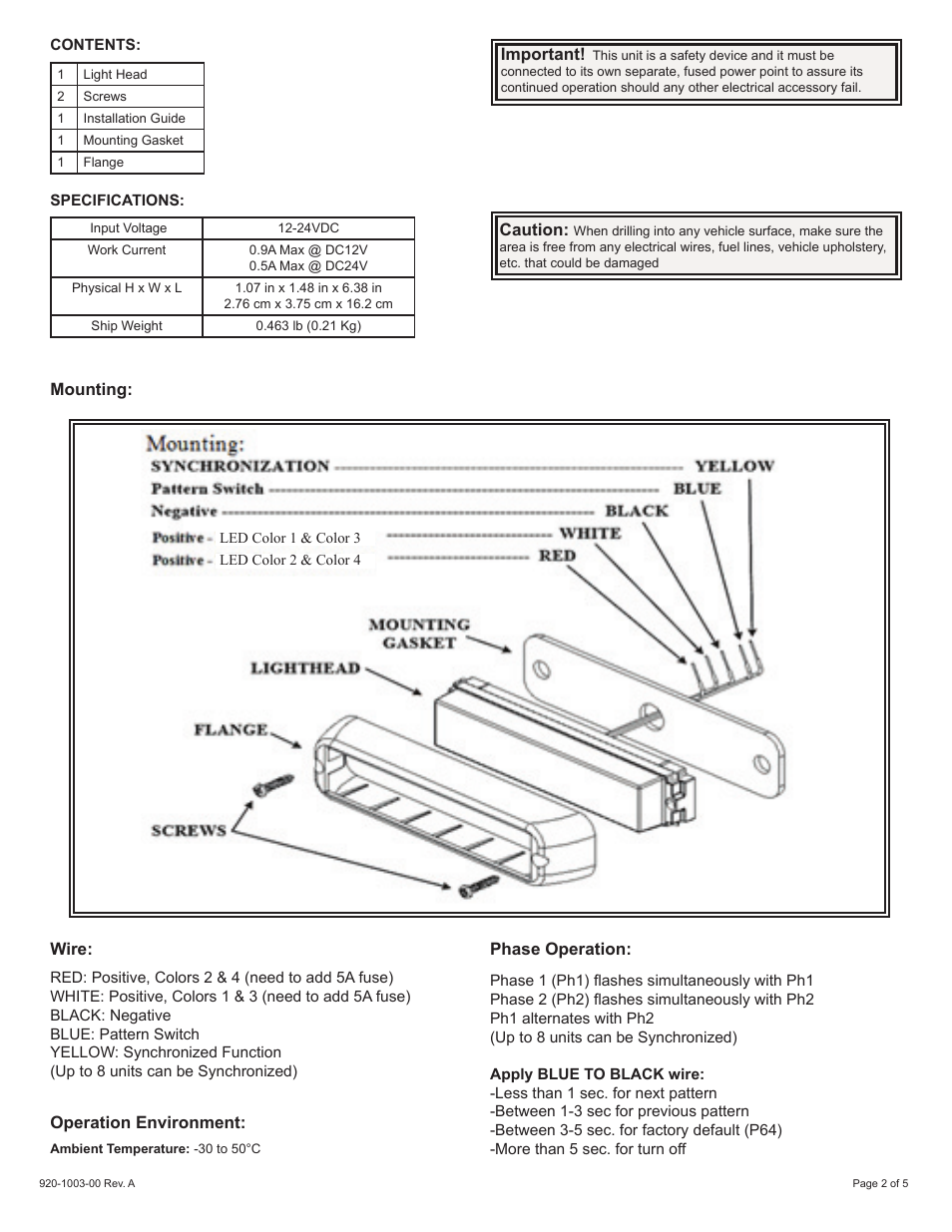 Code 3 Chase User Manual | Page 2 / 5