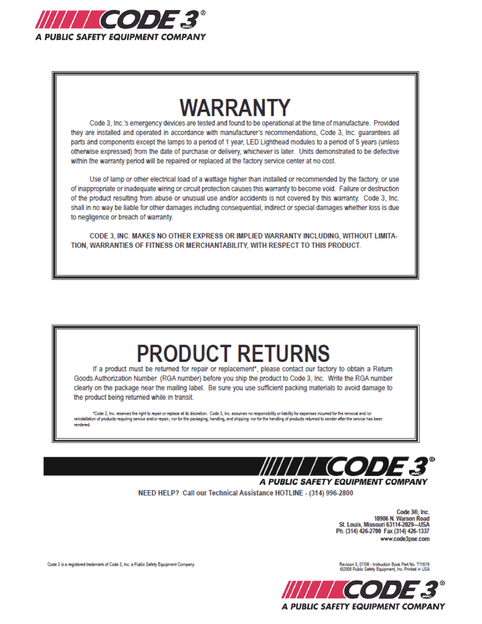 Code 3 Citadel Ford PI and Explorer User Manual | Page 3 / 3