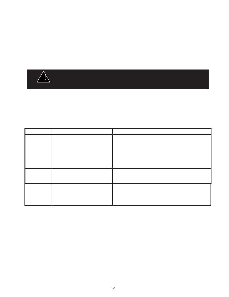 Troubleshooting, Warning | Code 3 Code 360 User Manual | Page 21 / 24