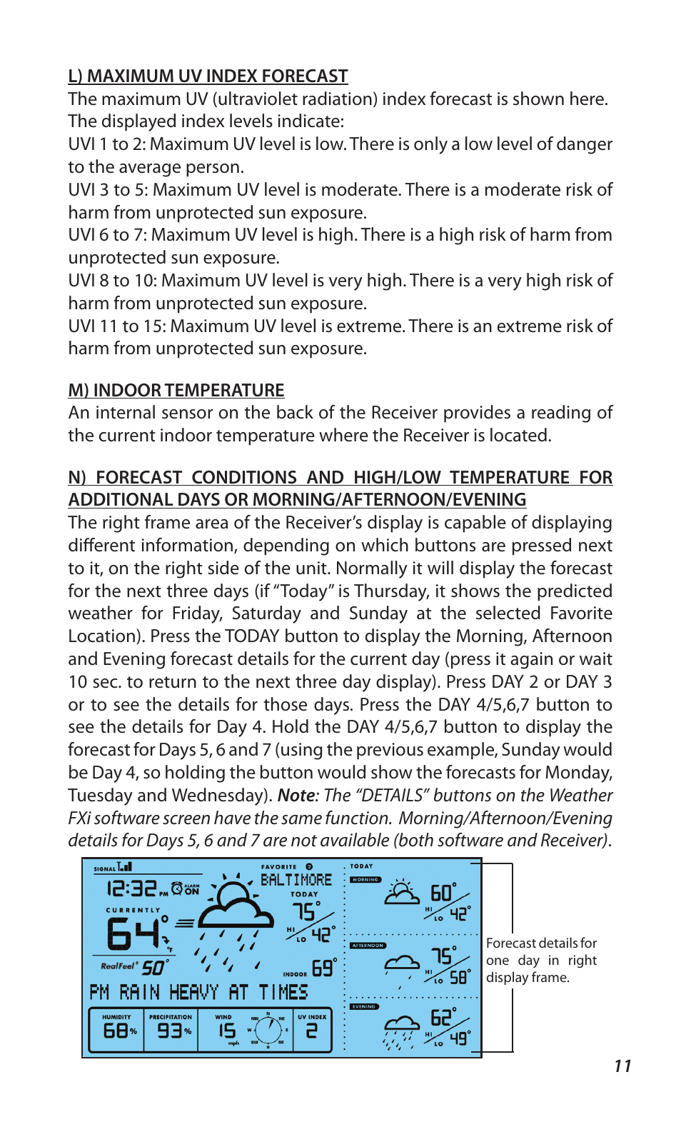 Bushnell WEATHERFX 960900C User Manual | Page 11 / 16