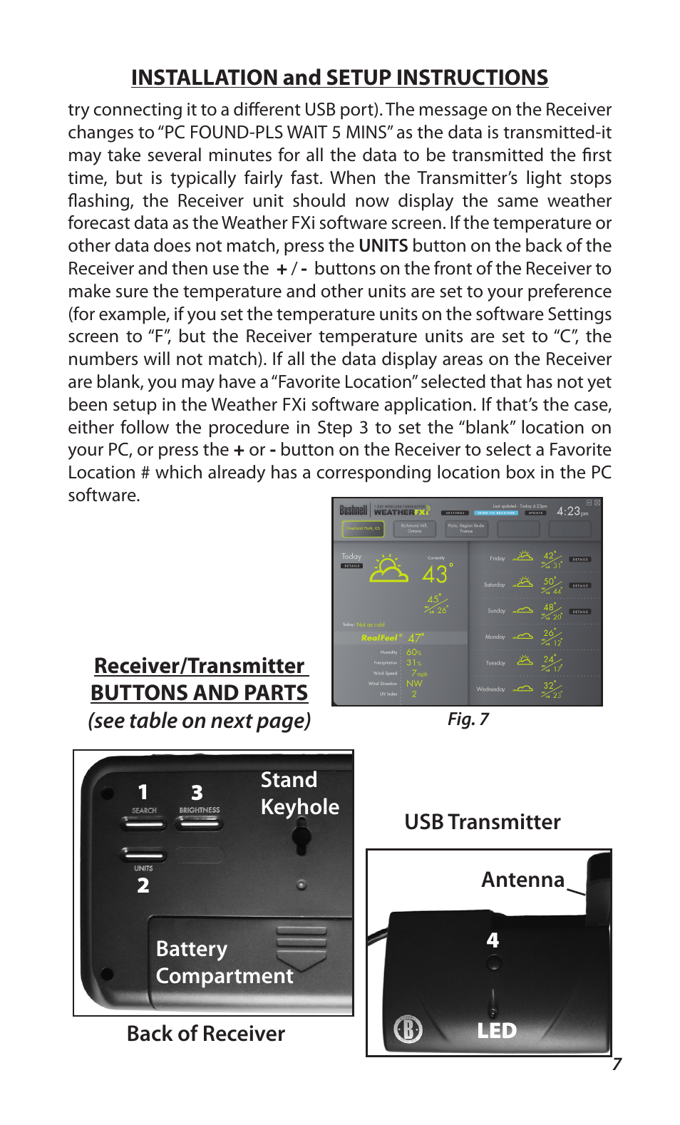 Bushnell WEATHERFX 960900C User Manual | Page 7 / 16