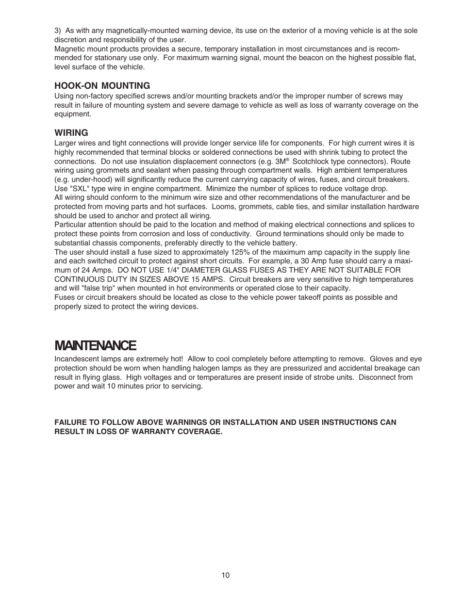 Maintenance | Code 3 DashLaser User Manual | Page 10 / 12