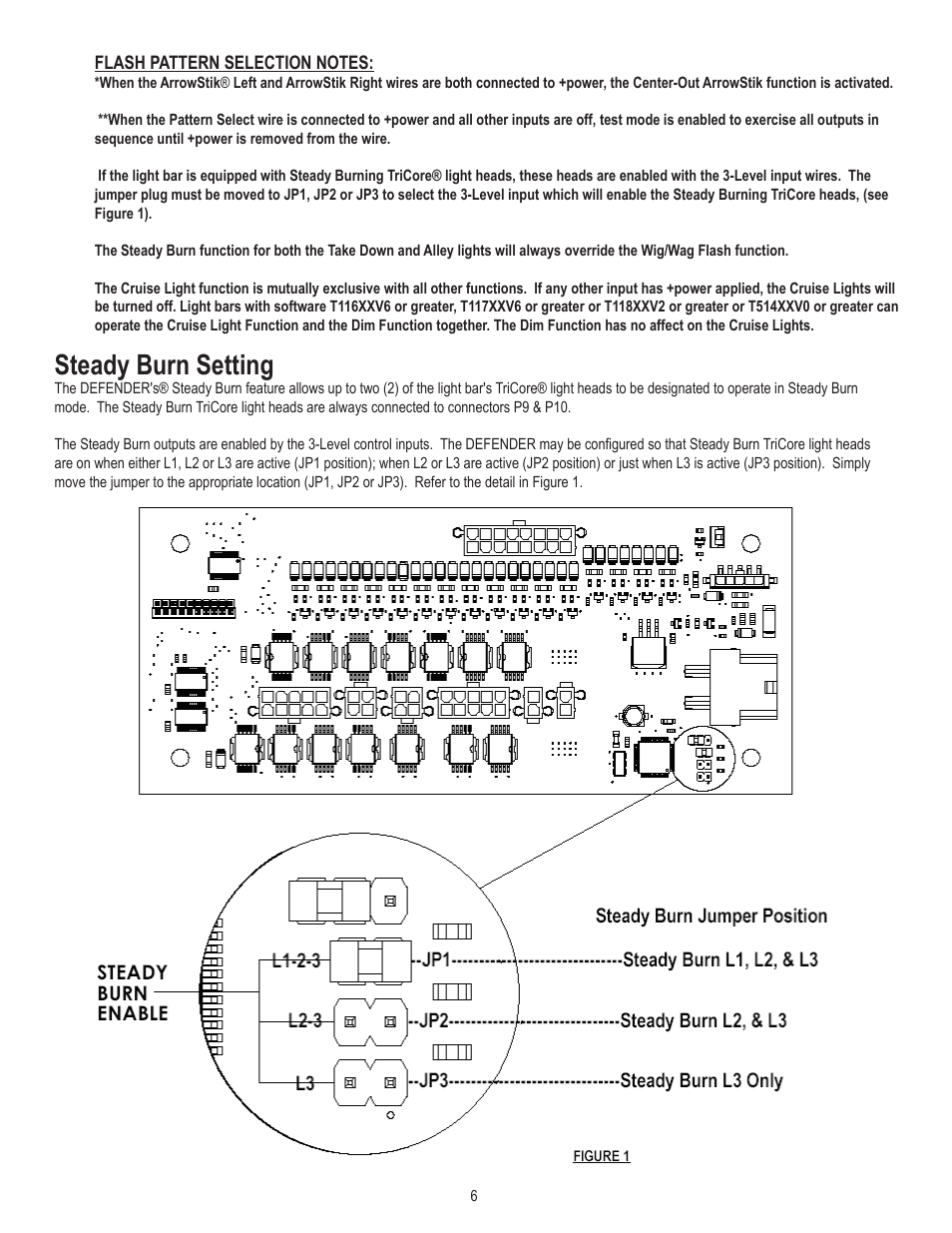 Steady burn setting | Code 3 Defender User Manual | Page 6 / 12