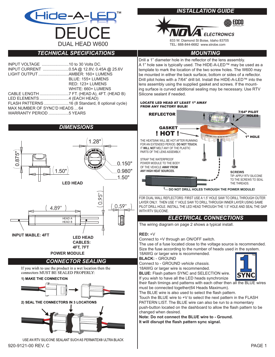 Code 3 Dual Head Wildcat User Manual | 2 pages