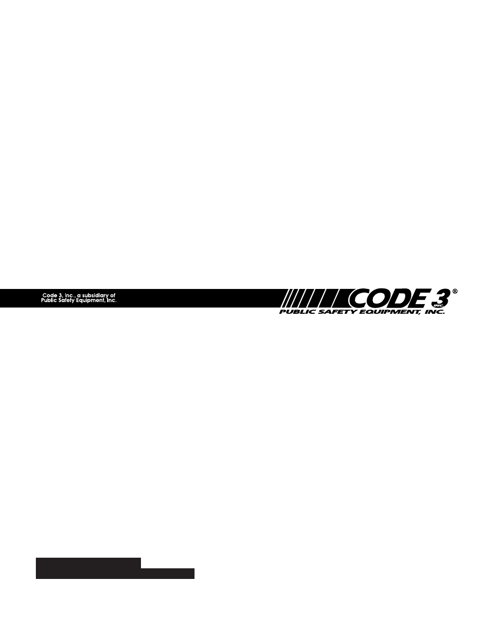 Code 3 FM100 Flush-Mount Speaker User Manual | 8 pages