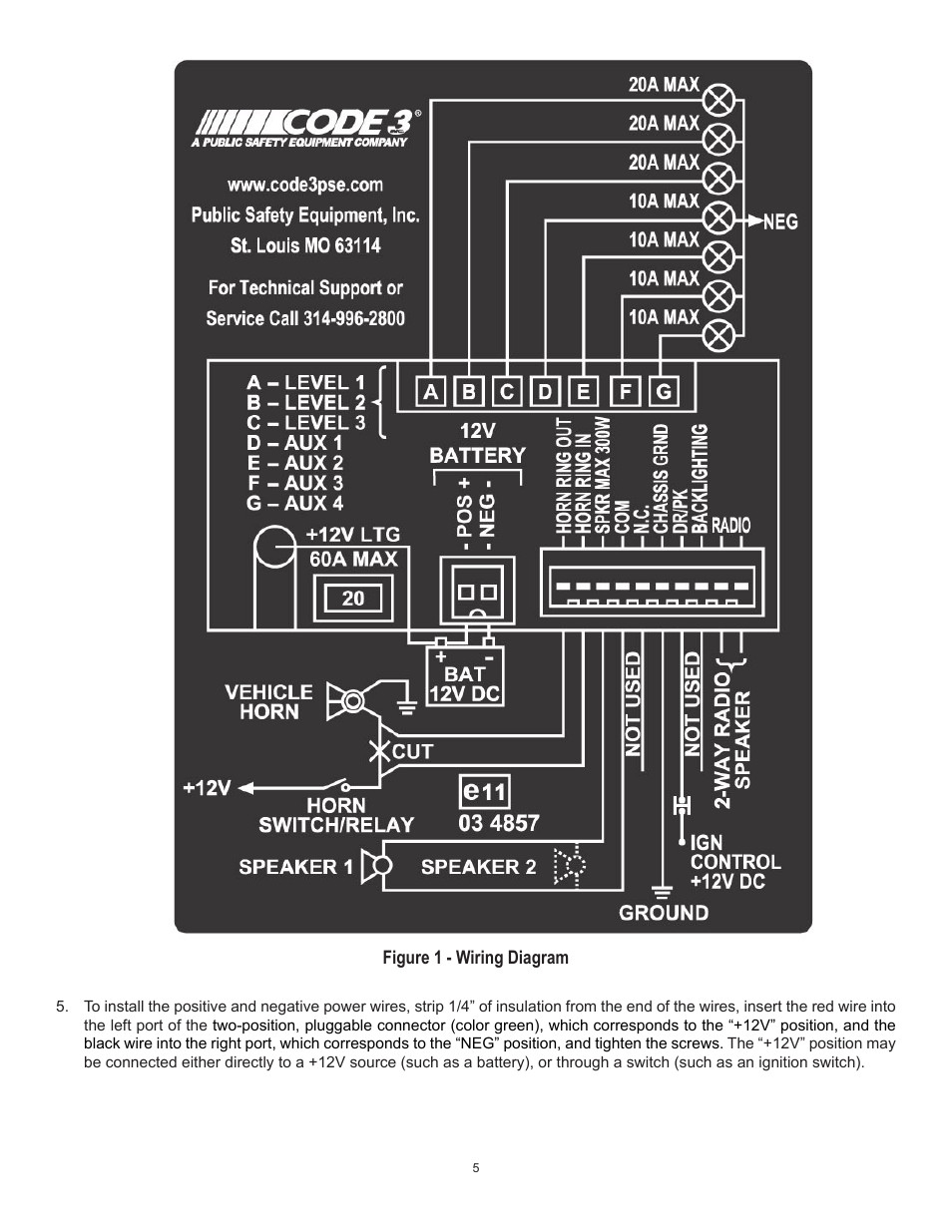 Code 3 H2Covert Siren User Manual | Page 5 / 16