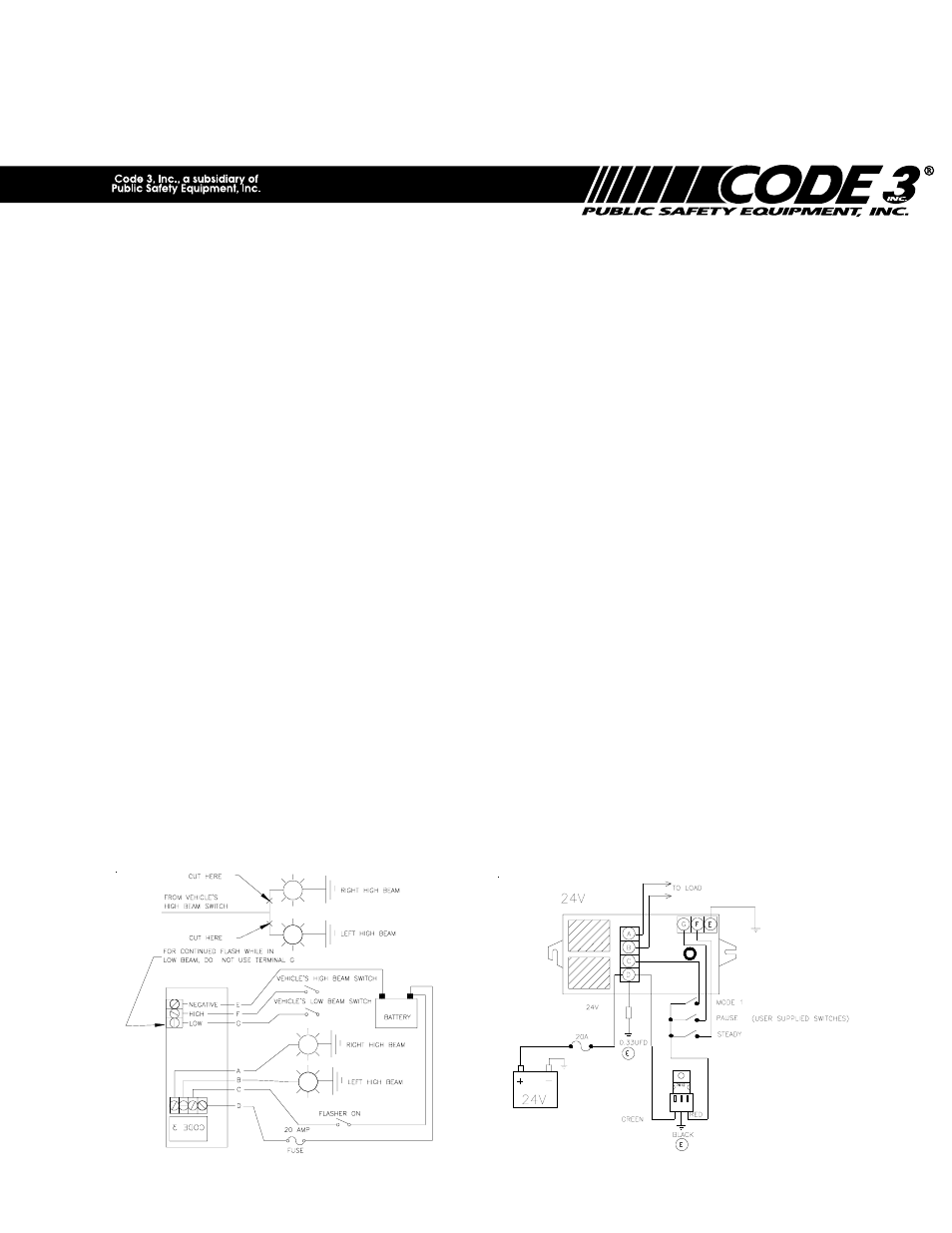 Code 3 Series 700 Flashers User Manual | 9 pages