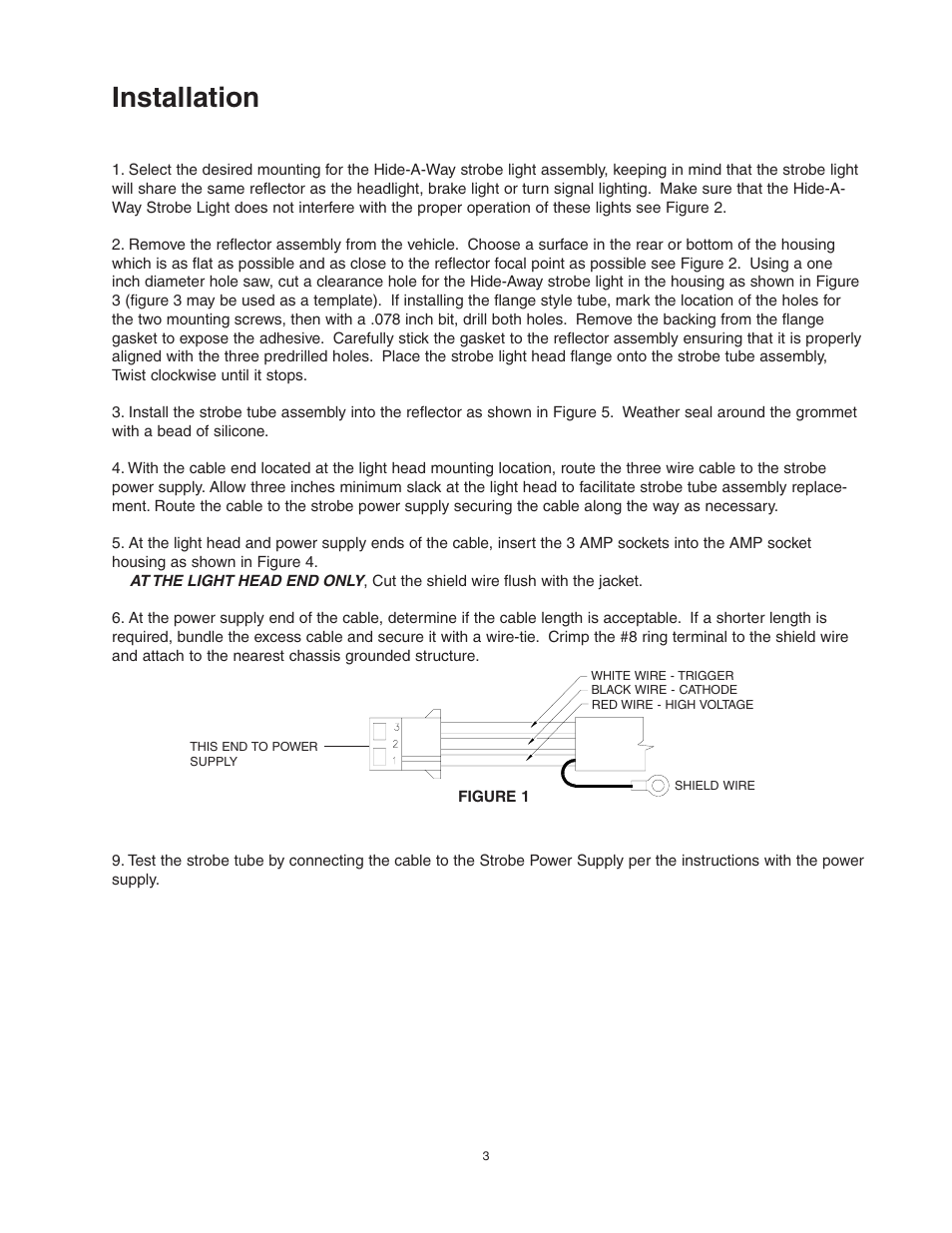 Installation | Code 3 Hide-A-Way User Manual | Page 3 / 8