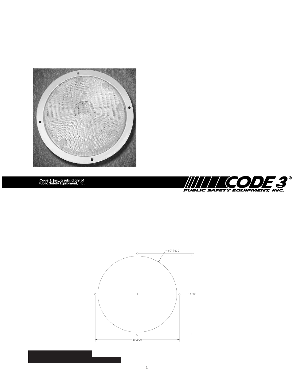 Code 3 Inner Compartmental Light User Manual | 2 pages
