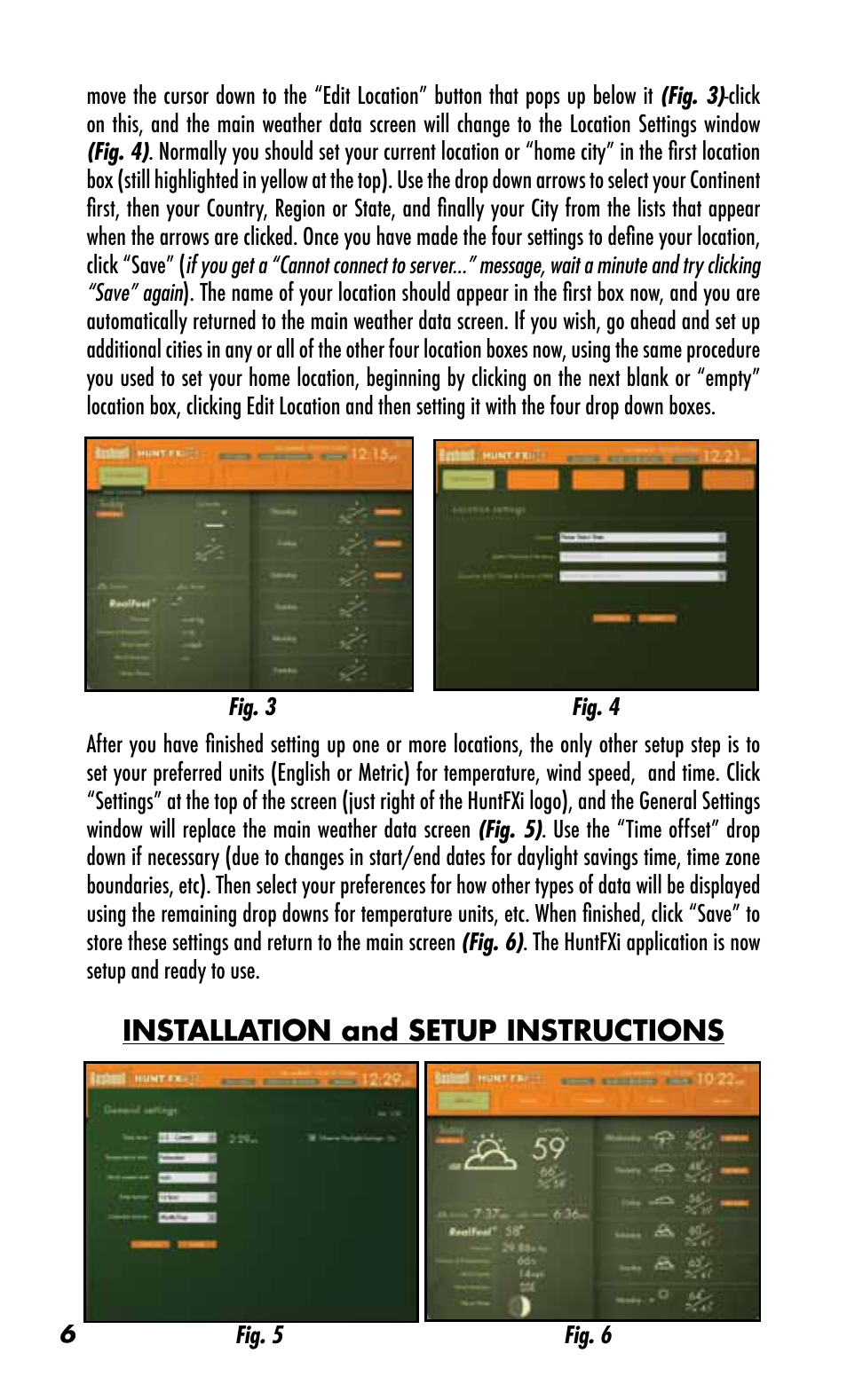 Installation and setup instructions | Bushnell WEATHERFX 960072C User Manual | Page 6 / 18
