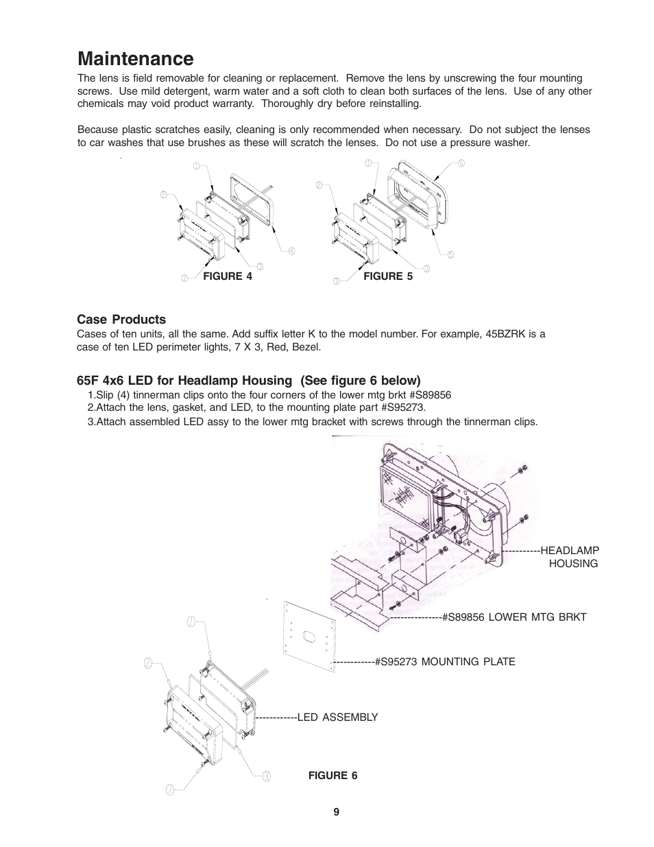 Maintenance | Code 3 LED Perimeter Lights User Manual | Page 9 / 12