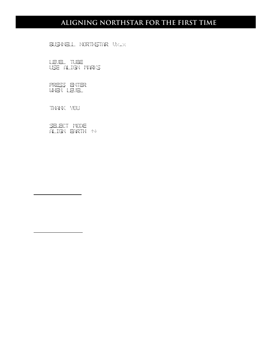 Maligning northstar for the first time | Bushnell 78-7830 User Manual | Page 15 / 39