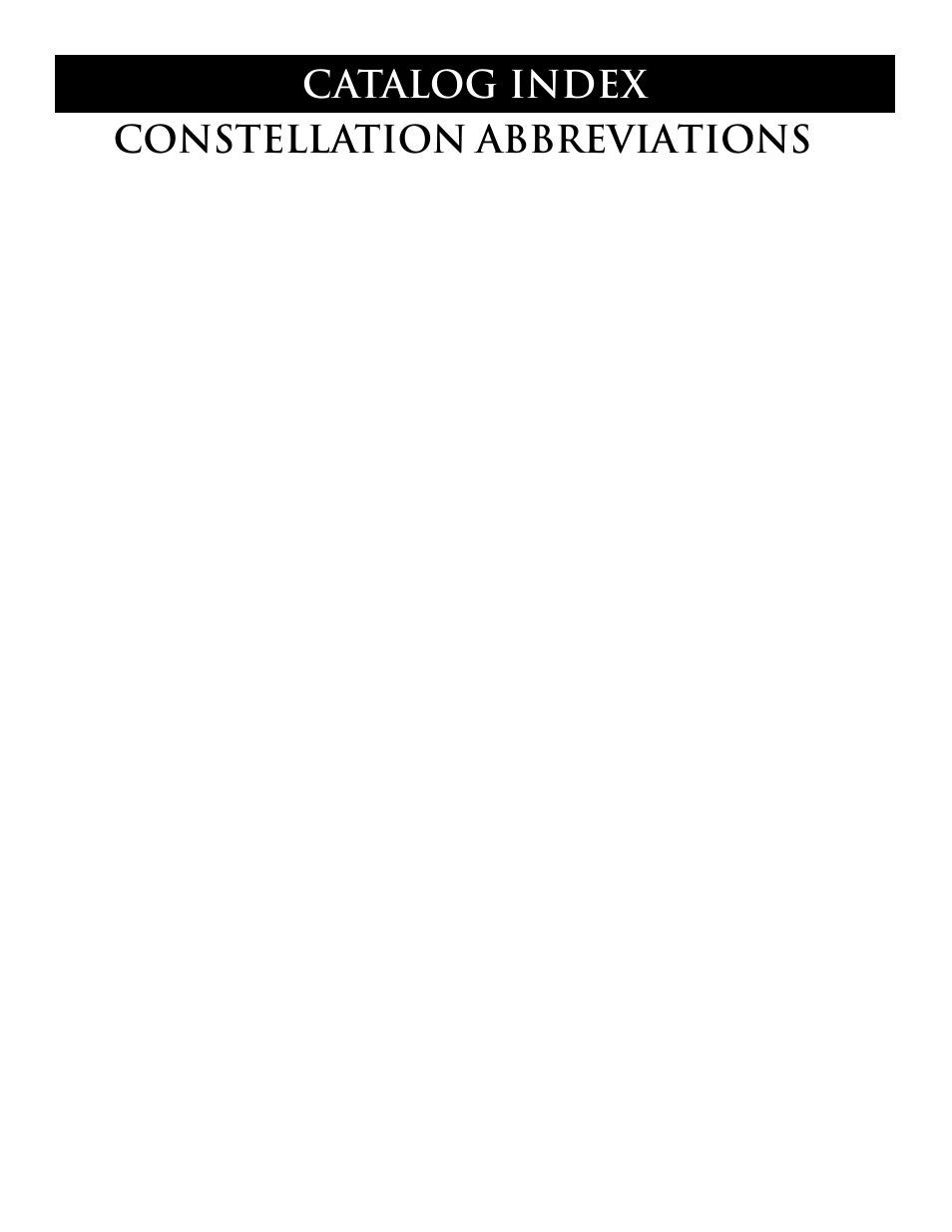 Constellation abbreviations catalog index | Bushnell 78-7830 User Manual | Page 21 / 39