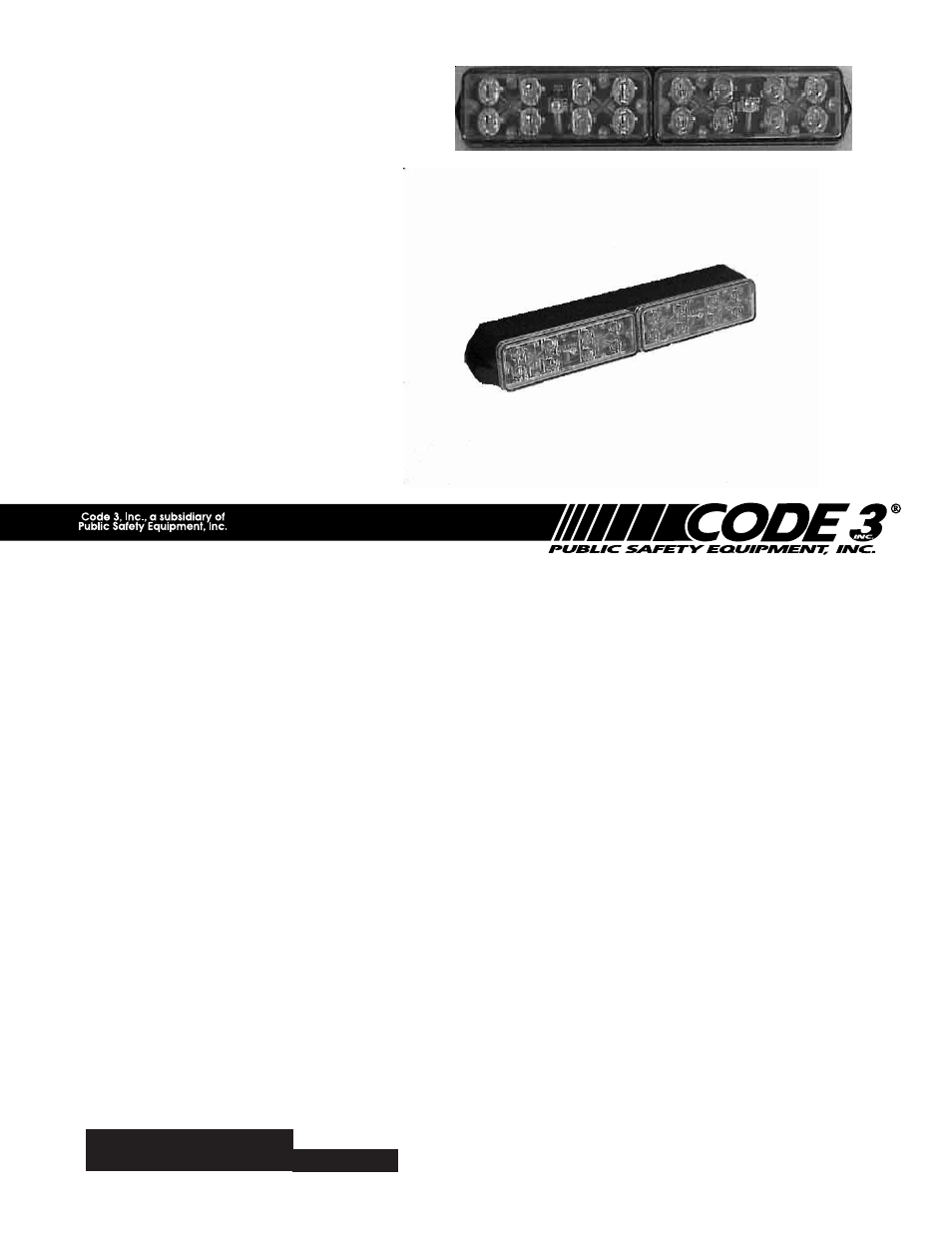 Code 3 LED X Side-By-Side User Manual | 12 pages