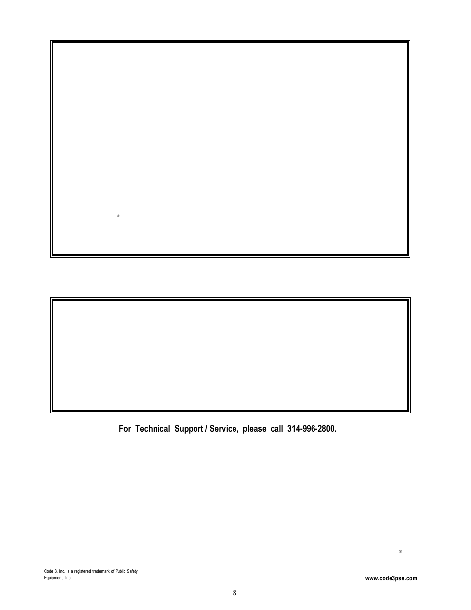 Warranty, Product returns | Code 3 LFAMP User Manual | Page 8 / 8