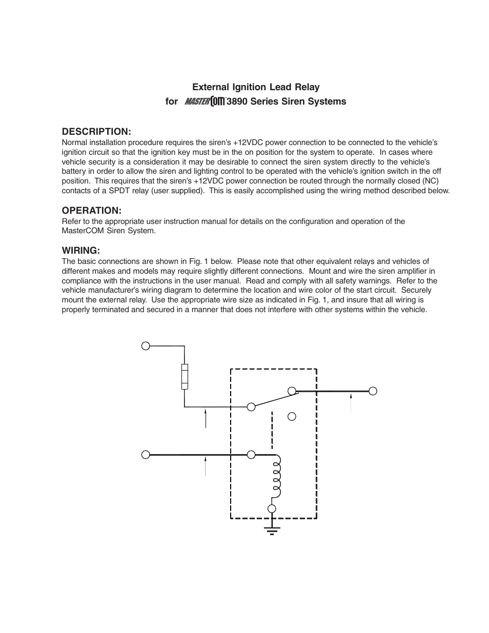 Operation, Wiring | Code 3 MasterCom B Series User Manual | Page 21 / 26