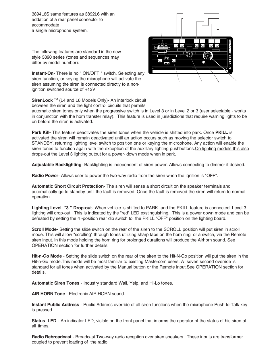 Code 3 MasterCom B Series User Manual | Page 3 / 26