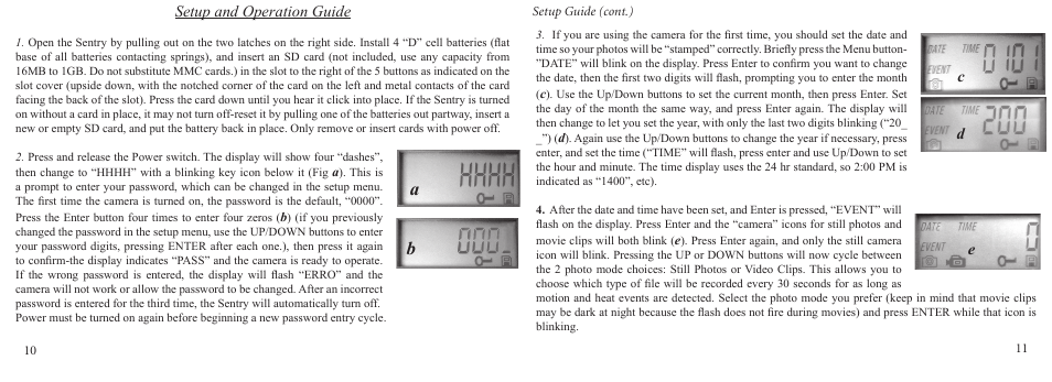 Setup and operation guide, Cd e | Bushnell 11-9200 User Manual | Page 6 / 45