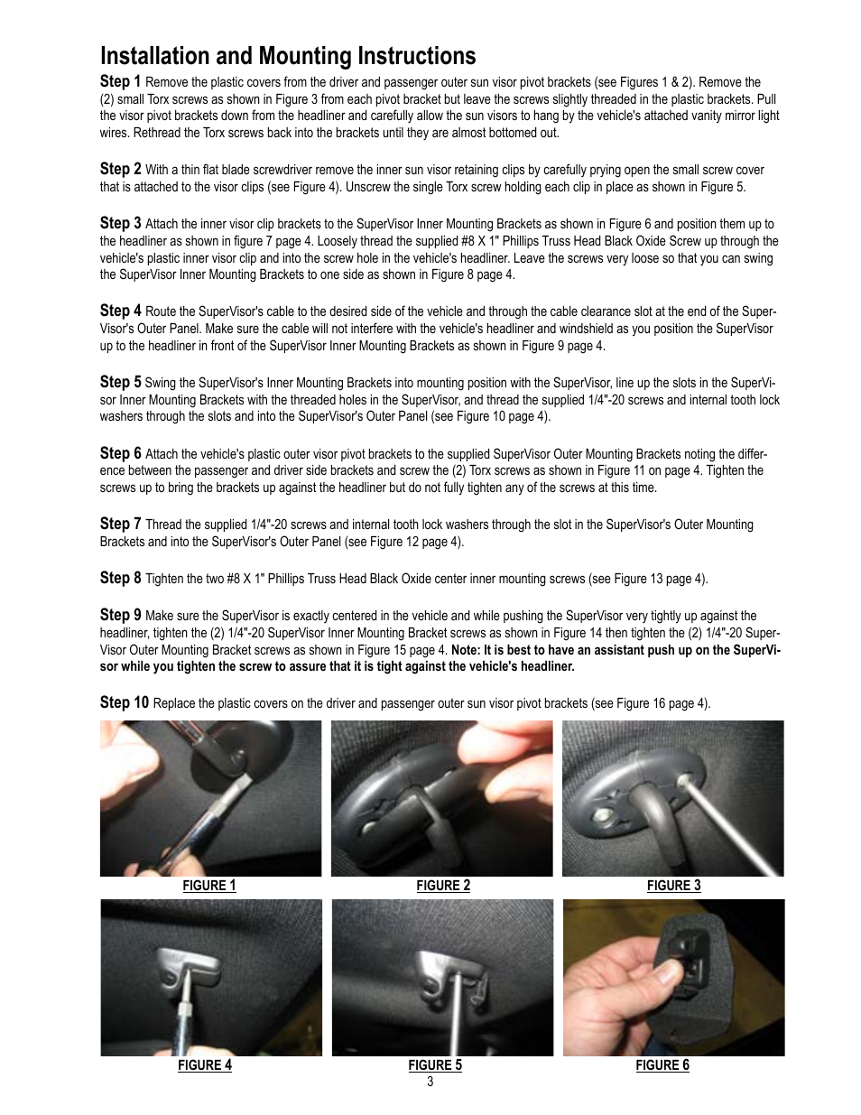 Installation and mounting instructions | Code 3 MC SuperVisor Charger User Manual | Page 3 / 12