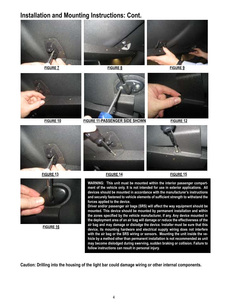 Installation and mounting instructions: cont | Code 3 MC SuperVisor Charger User Manual | Page 4 / 12