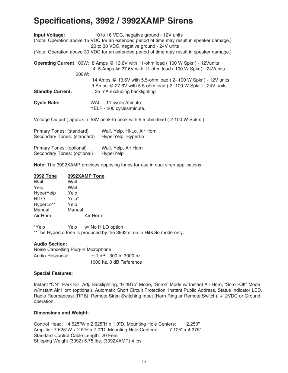 Code 3 MicroCom 2 Siren User Manual | Page 15 / 20