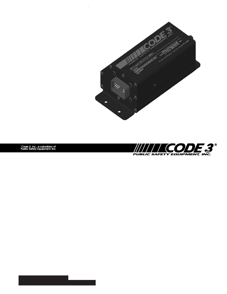 Model 3955 harley davidson siren, Installation & operation manual | Code 3 Motorcycle Sirens 3951, 3955 User Manual | Page 18 / 25