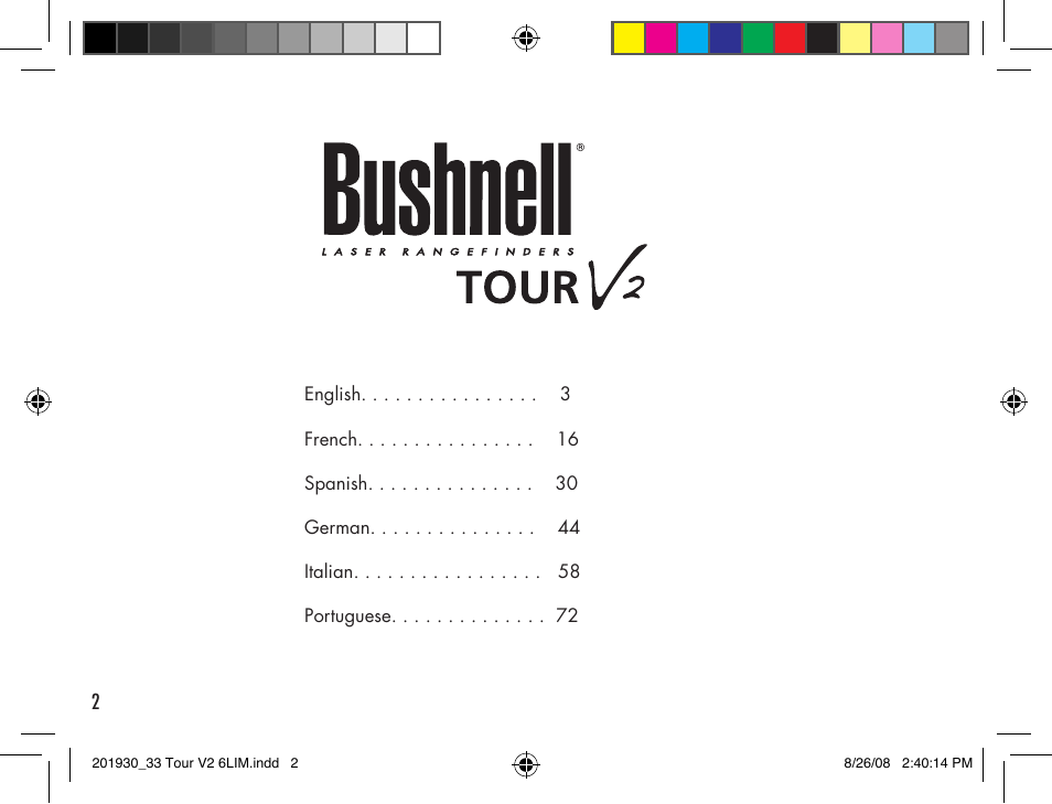 Bushnell Tour V2 User Manual | Page 2 / 96
