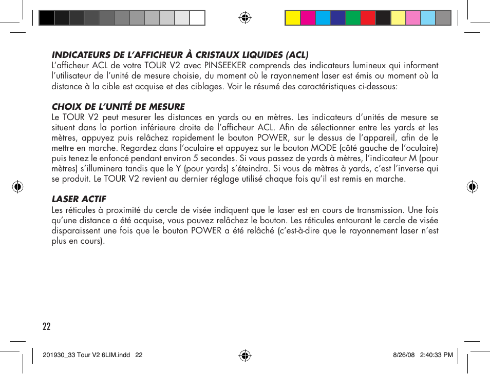 Bushnell Tour V2 User Manual | Page 22 / 96