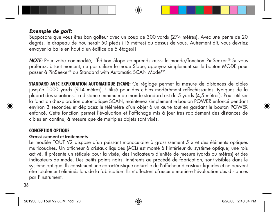 Bushnell Tour V2 User Manual | Page 26 / 96