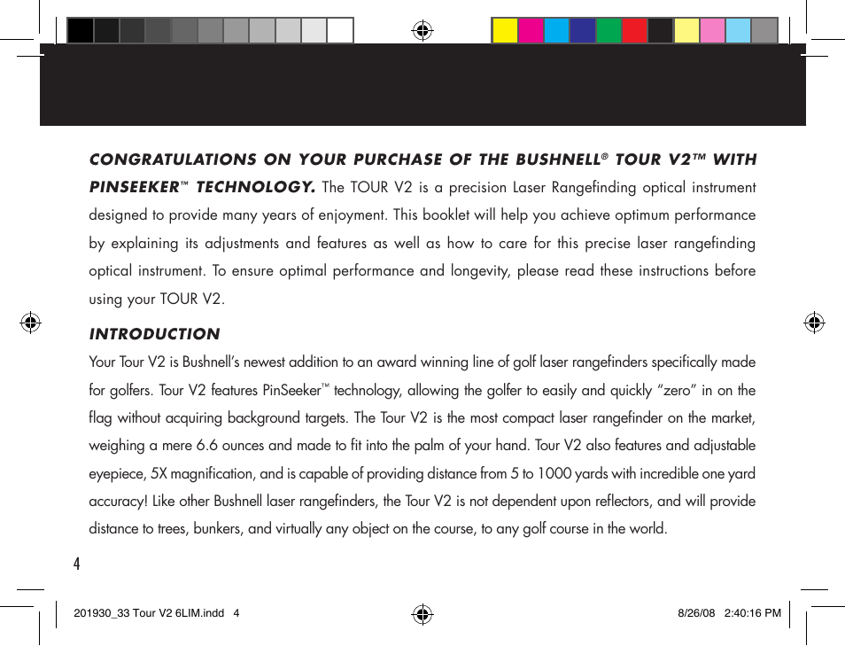 Bushnell Tour V2 User Manual | Page 4 / 96