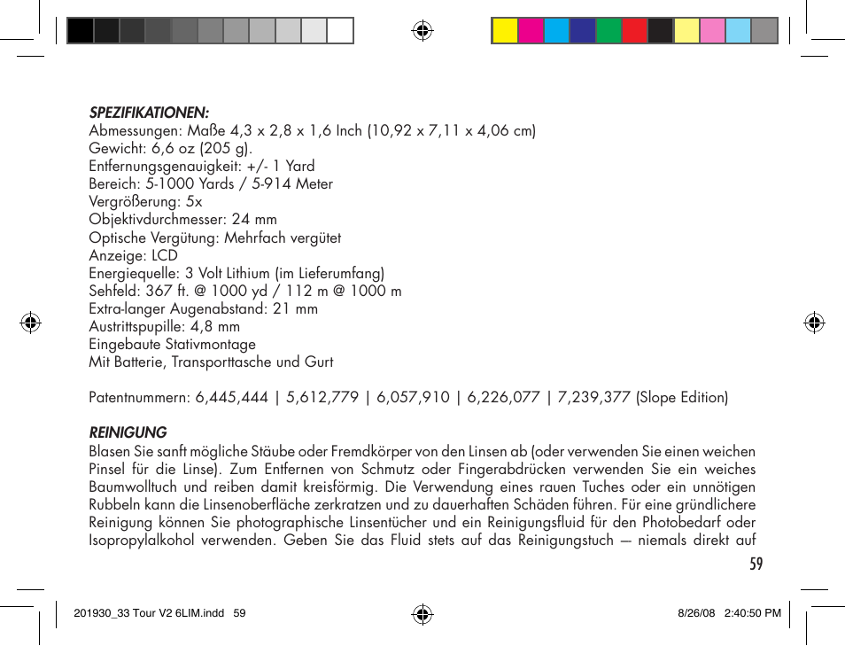 Bushnell Tour V2 User Manual | Page 59 / 96