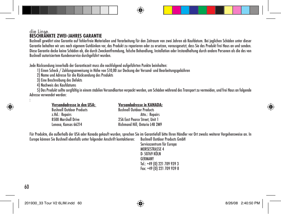 Bushnell Tour V2 User Manual | Page 60 / 96
