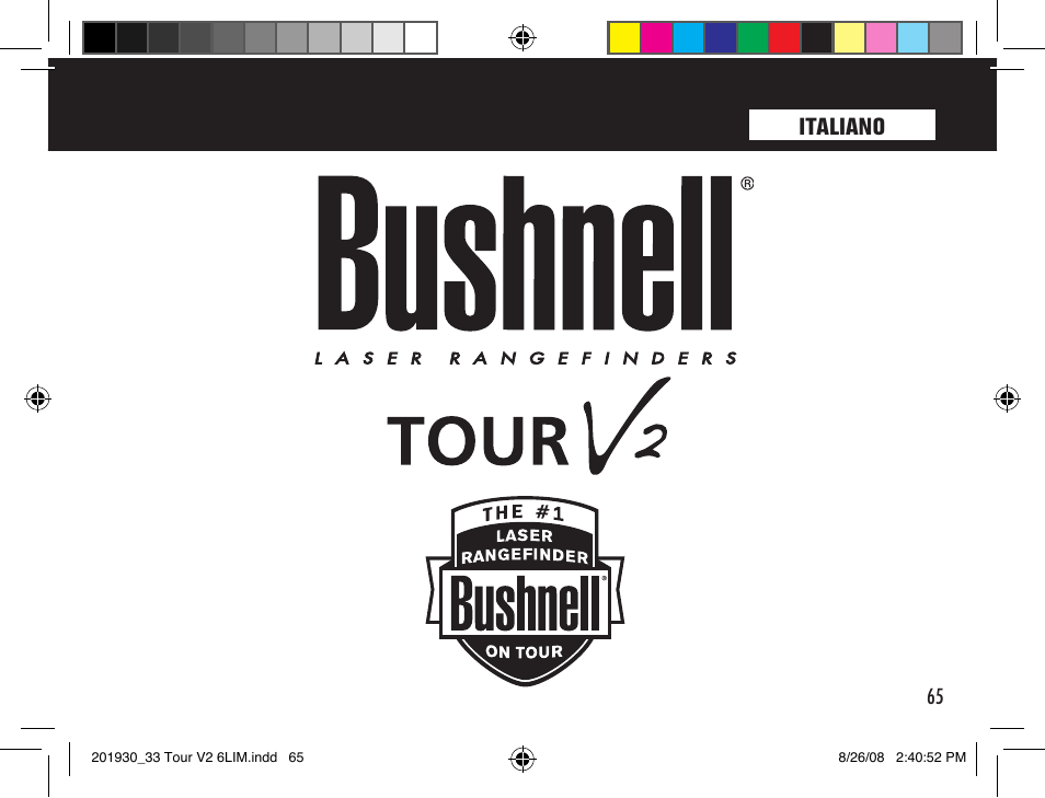 Italiano | Bushnell Tour V2 User Manual | Page 65 / 96