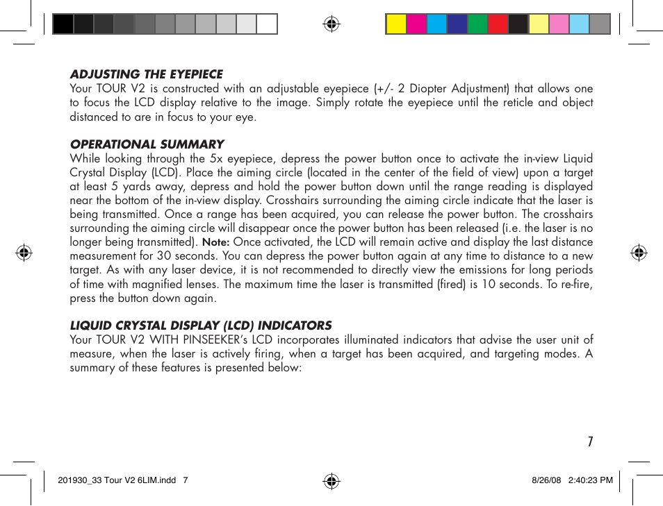 Bushnell Tour V2 User Manual | Page 7 / 96