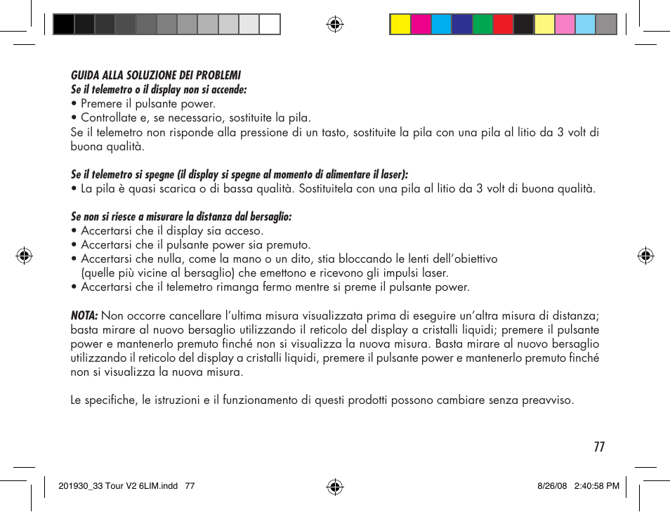 Bushnell Tour V2 User Manual | Page 77 / 96