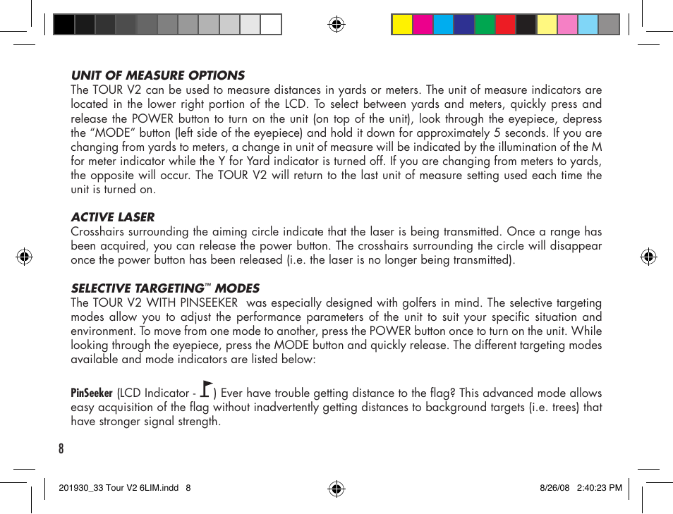 Bushnell Tour V2 User Manual | Page 8 / 96