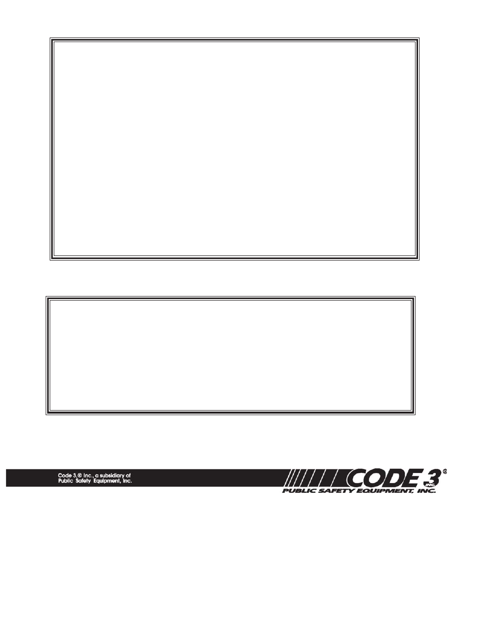 Product returns | Code 3 NP 130 NightProbe User Manual | Page 8 / 8